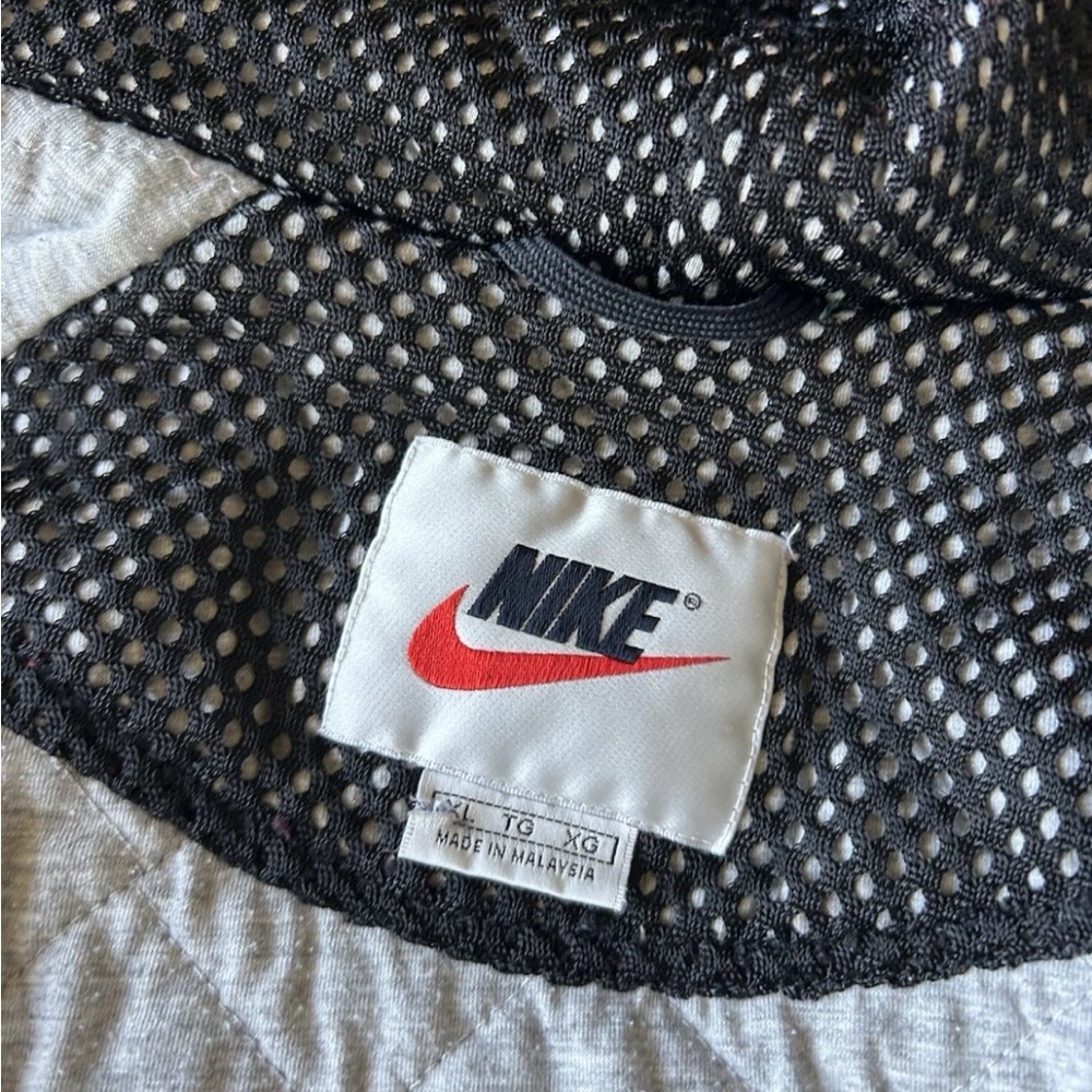 Nike Vintage Coat Men’s XL Swoosh Zip Hooded Green Embroidered JACKET Lined 90s - Picture 2 of 15
